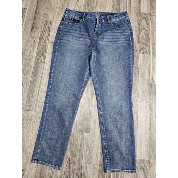 Chicos So Slimming Jeans Womens 1.5 Blue Straight Leg Ankle Denim Classic - Picture 1 of 12